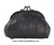 BORSA IN PELLE DONNA CON DOPPIO UGELLO E TASCA MOYEN -25 COULEURS - NOIR