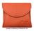 BOURSE EN CUIR AVEC SOUFFLET COULEURS ORANGE