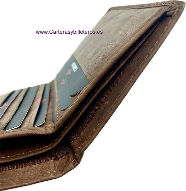 PETIT PORTEFEUILLE POUR HOMME AVEC PORTE-CARTES ET PORTA-MONNAIE CUIO MARQUE CHARRO 