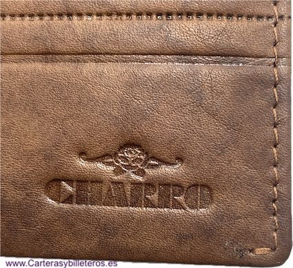 PETIT PORTEFEUILLE POUR HOMME AVEC PORTE-CARTES ET PORTA-MONNAIE CUIO MARQUE CHARRO 