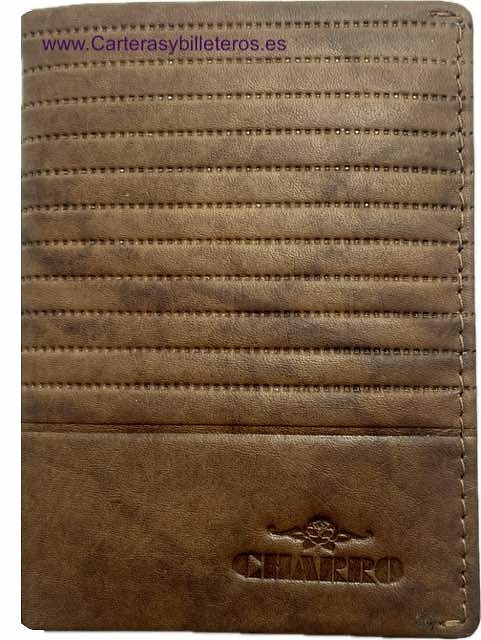 PETIT PORTEFEUILLE POUR HOMME AVEC PORTE-CARTES ET PORTA-MONNAIE CUIO MARQUE CHARRO 