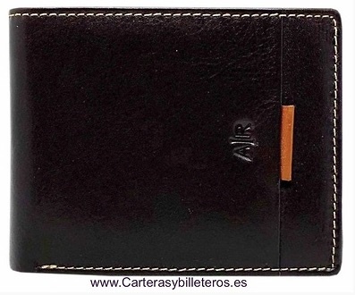 BILLETERO HOMBRE PIEL SUMUM MARCA AR MARRON 