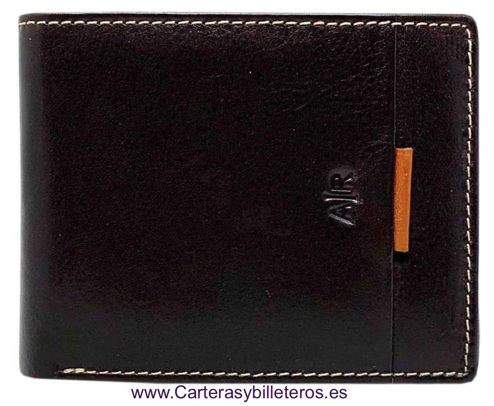 CARTERA HOMBRE PIEL SUMUM MARCA AR MUY COMPLETA MARRON 