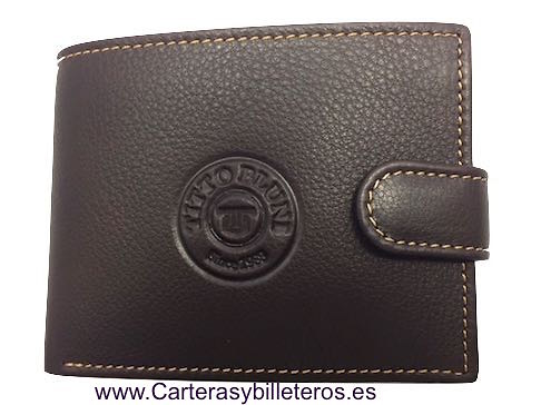 CARTERA DE HOMBRE DE PIEL LUXURY MARCA TITTO BLUNI MARRÓN 