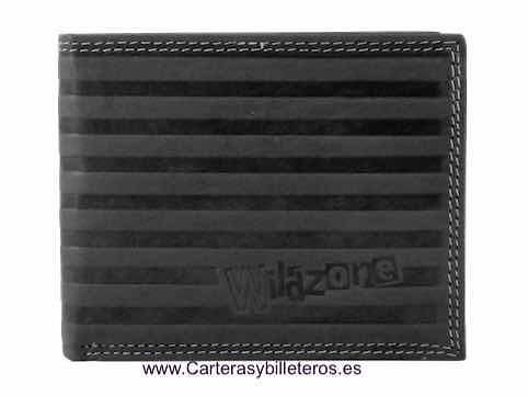 BILLETERA- MULTI TARJETERO DE HOMBRE PARA 10 TARJETAS EN CUERO NEGRO 