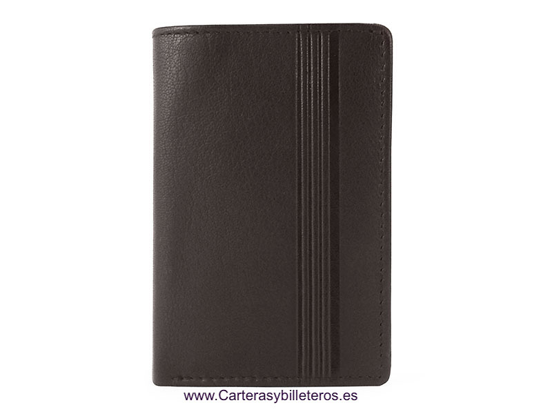 CARTERAS BILLETERO MONEDERO DE HOMBRE EN PIEL NAPALUX PARA 10 TARJETAS MARRÓN 