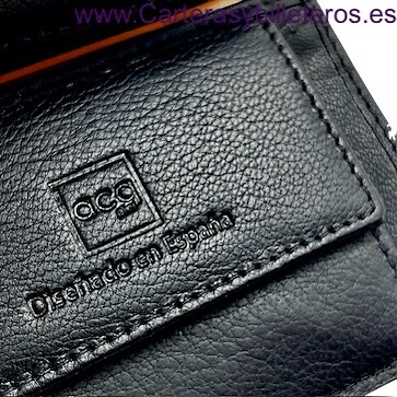 PORTEFEUILLE POUR HOMME EN CUIR ACQ COMPACTE AVEC PORTE-MONNAIE ET 11 CARTES 