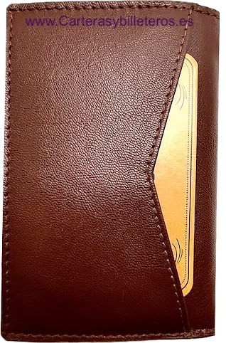 PORTEFEUILLE POUR HOMME EN CUIR ACQ COMPACTE AVEC PORTE-MONNAIE ET 11 CARTES 