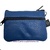 BORSA ECONOMICA IN PELLE CON TRE TASCHE CON ZIP BLU