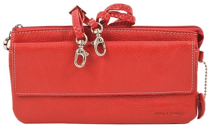 BOLSO PARA CRUZAR DE PIEL DE VACUNO DE GRAN CALIDAD ROJO 