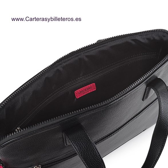 BOLSO PORTADOCUMENTOS DE MUJER LOIS CON ASAS, MULTI BOLSILLOS Y BANDOLERA PARA COLGAR 