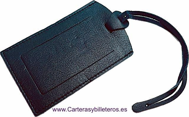 ETICHETTA DI IDENTIFICAZIONE PER VALIGIE E BORSE DI CUOIO VECCHIO UBRIQUE BLU NAVY 