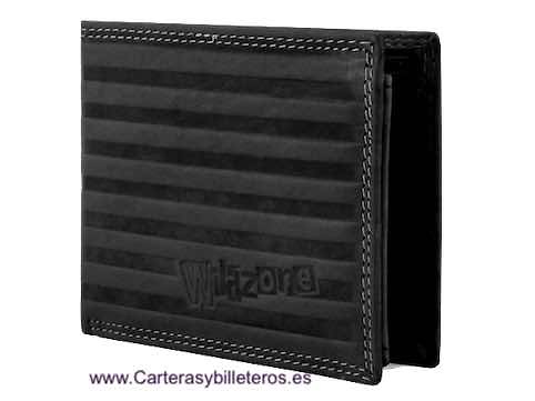 CARTERA MONEDERO DE HOMBRE EN PIEL NAPALUX PARA 10 TARJETAS NEGRO 