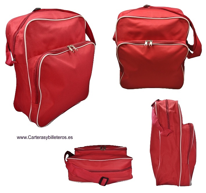 BOLSO UNISEX GRANDE DE DOS BOLSILLOS ROJO 