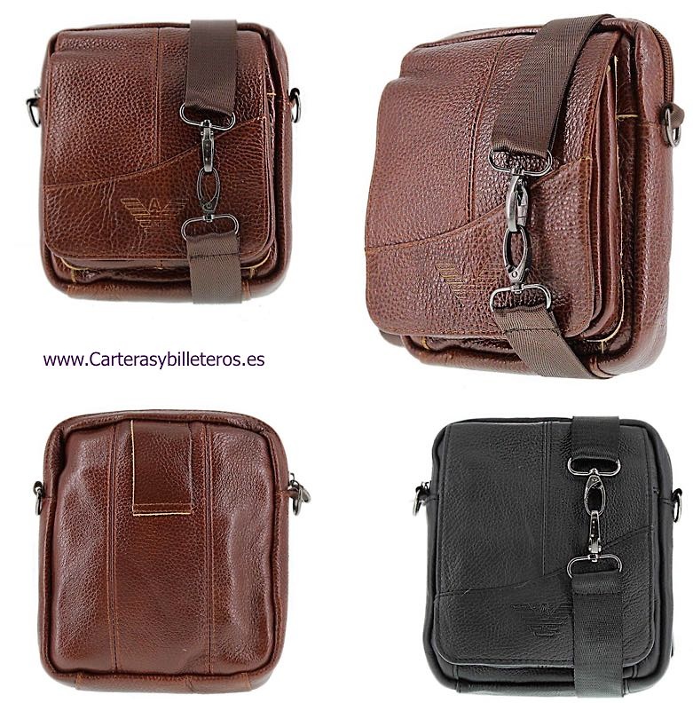 Bolso de piel de hombre para colgar - Bolso cinturon hombre Ubrique