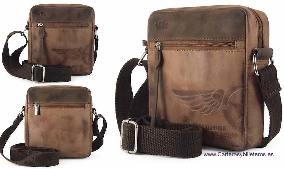 Bolso Bandolera para hombre en Piel artesanal Nature Wildzone