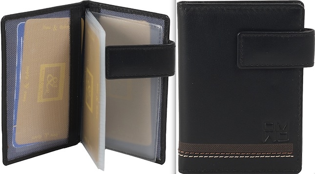 BUSINESS CARD HOLDER LEATHER LUXE OMMO BRAND 