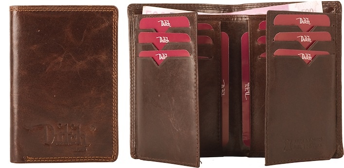 BUSINESS CARD HOLDER WALLET IN LEATHER OF THE BRAND DUTH LEATHER 