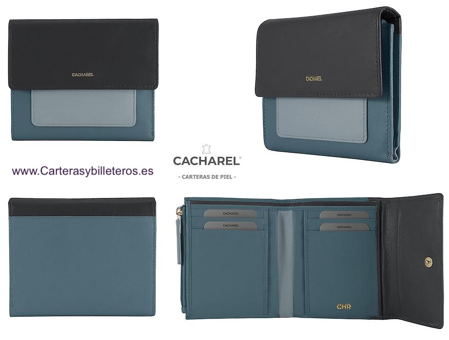 CACHAREL WOMEN'S HANDBAG MADE OF LEATHER IN A COMBINATION OF THREE VERY NICE COLOURS 