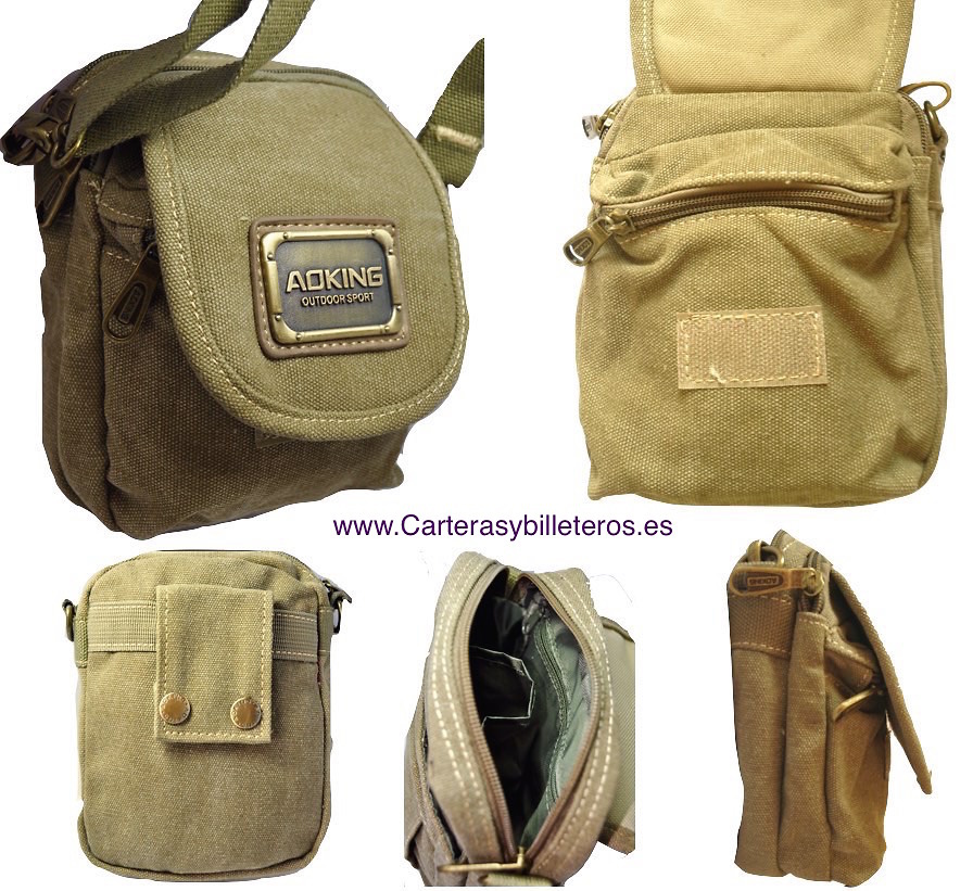 CANVAS BAG MAN IN QUALITY WITH FOUR POCKETS 