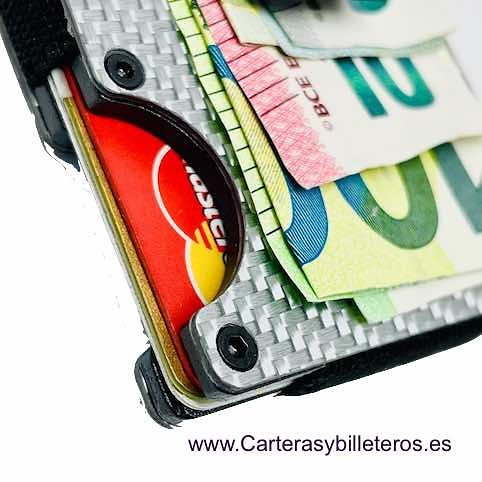 CARBON FIBER CARD HOLDER FOR THIN AND VERY RESISTANT MEN -NEW- 