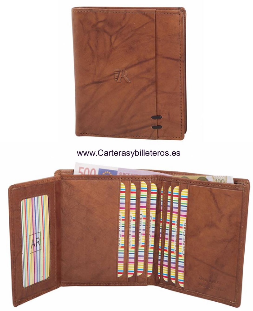 CARD HOLDER LUXURY LEATHER FOR 12 CARDS BRAND AR 