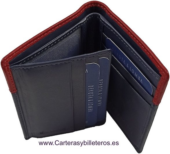 CARD HOLDER WITH DOUBLE WALLET FOR 9 CARDS 