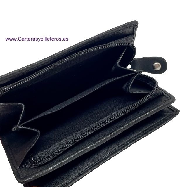 CARD WALLET SMALL LEATHER WITH PURSE 