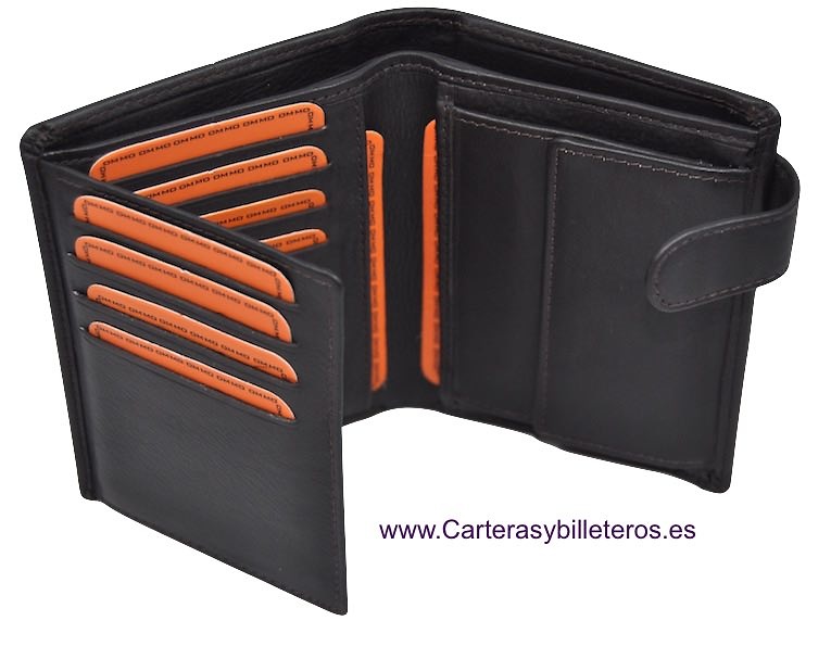 CARTERA BILLETERO HOMBRE EN PIEL DE UBRIQUE NAPALUX CON CIERRE - 5 COLORES - 