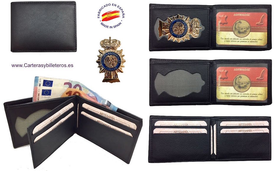 Cartera portaplaca policia online nacional con monedero