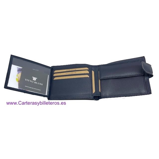 CARTERAS DE HOMBRE PIEL LUXURY GRABADA MARCA TITTO BLUNI 