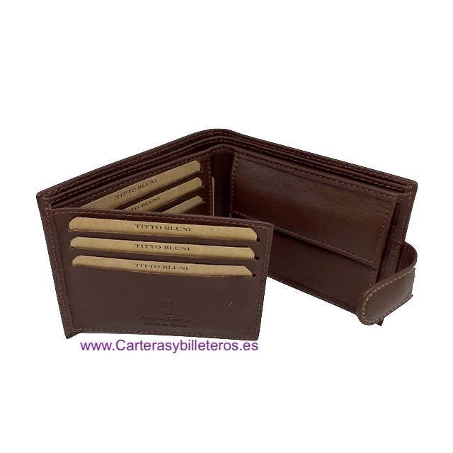 CARTERAS DE HOMBRE PIEL LUXURY GRABADA MARCA TITTO BLUNI 