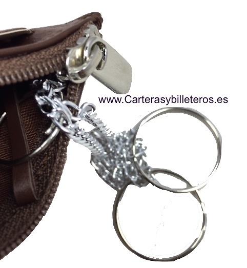 CUBILO BRAND EXTRA-FINE LEATHER KEY RINGS CARD HOLDER 