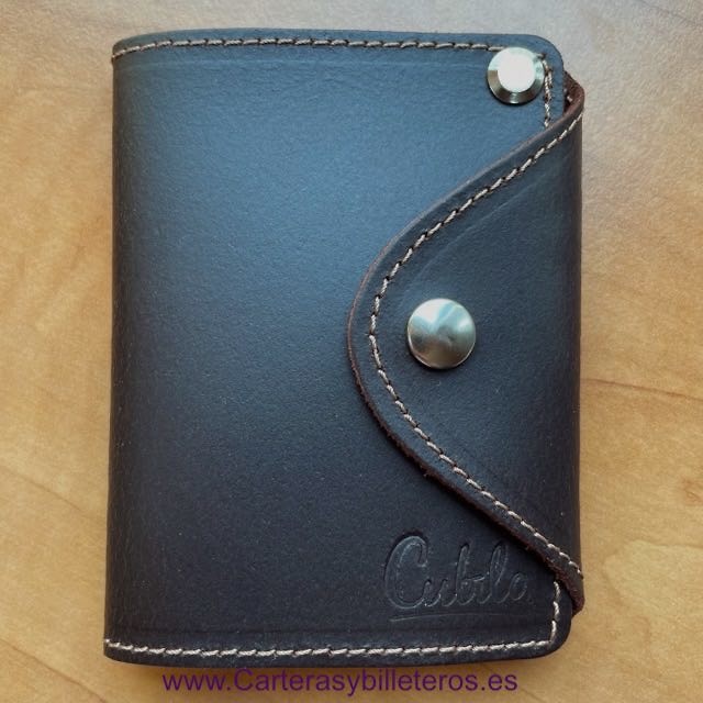 CUBILO BRAND UBRIQUE LEATHER MEN'S CARD HOLDER AND KEY RING TWO PIECES 
