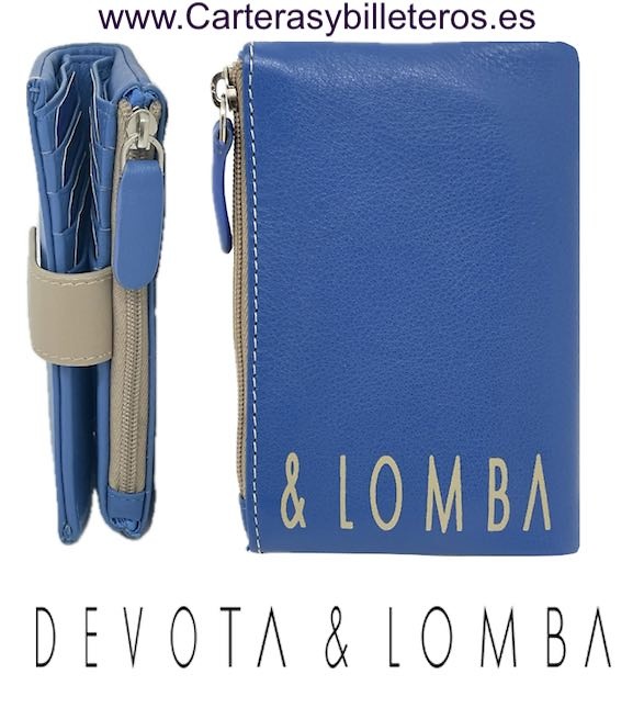 DEVOTA & LOMBA WOMEN'S CARD WALLET WITH ZIPPERED COIN PURSE 