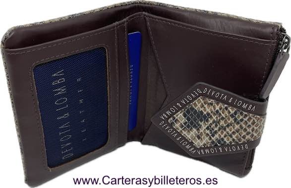 DEVOTA & LOMBA WOMEN'S SMALL WALLET WITH COIN PURSE AND WALLET AND REMOVABLE CARDHOLDER 