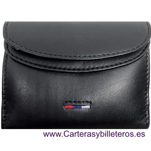 DOUBLE LEATHER PURSE WITH CARD HOLDER 