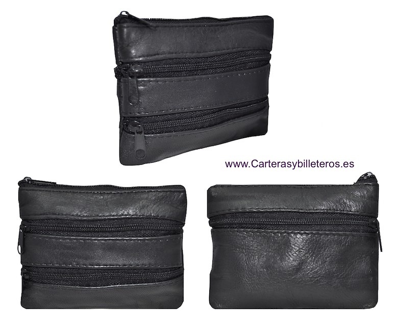 ECONOMICAL LEATHER PURSE WITH 4 POCKETS 