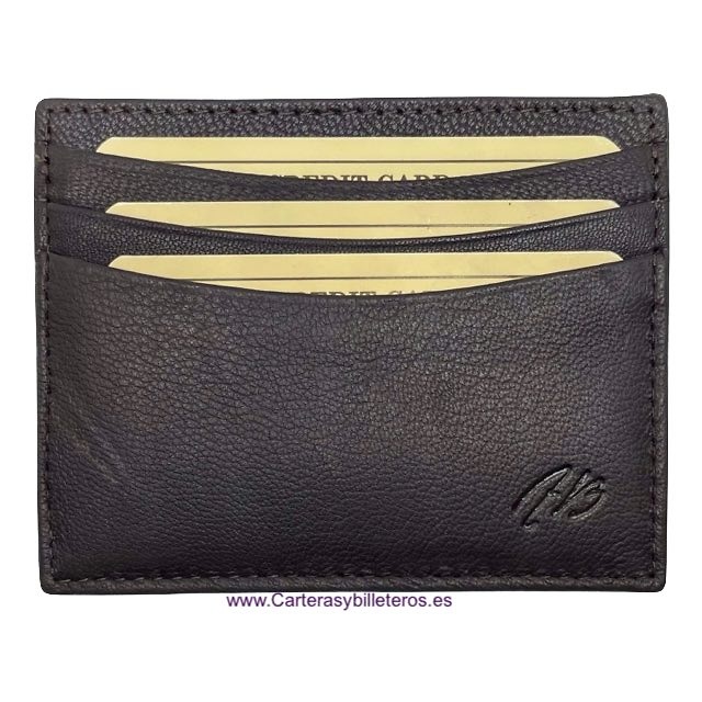 EXTRA-FINE LEATHER WALLET CARD HOLDER 