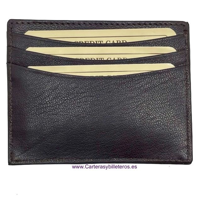 EXTRA-FINE LEATHER WALLET CARD HOLDER 