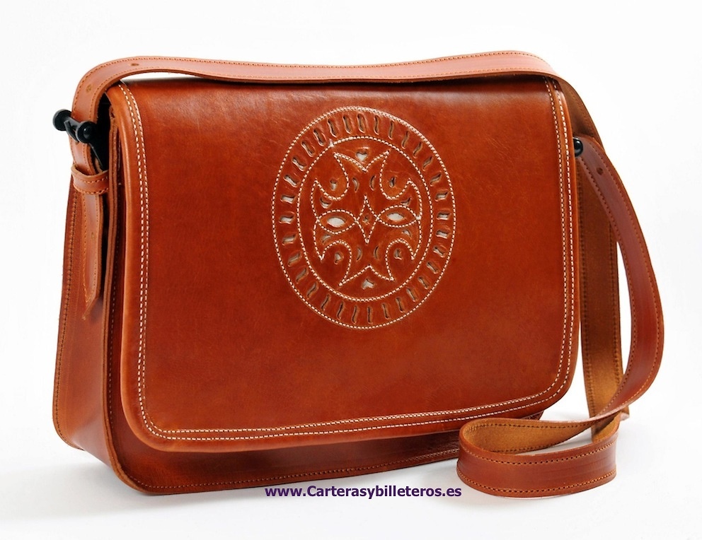 HIGH QUALITY CALFSKIN LEATHER BAG WITH FLAP TRIM 