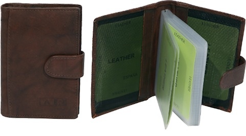 HOLDER OF LEATHER FOR 32 CARDS 