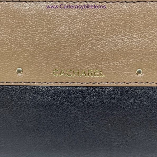 LARGE LEATHER WALLET FOR WOMEN BRAND CACHAREL 