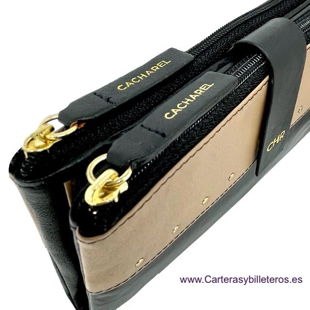 LARGE LEATHER WALLET FOR WOMEN BRAND CACHAREL 