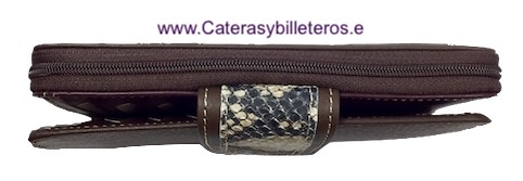 LARGE WALLET WITH PURSE CARD FOR WOMAN IN LEATHER 
