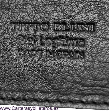LEATHER AND LEATHER MAN WALLET MARK TITTO BLUNI 