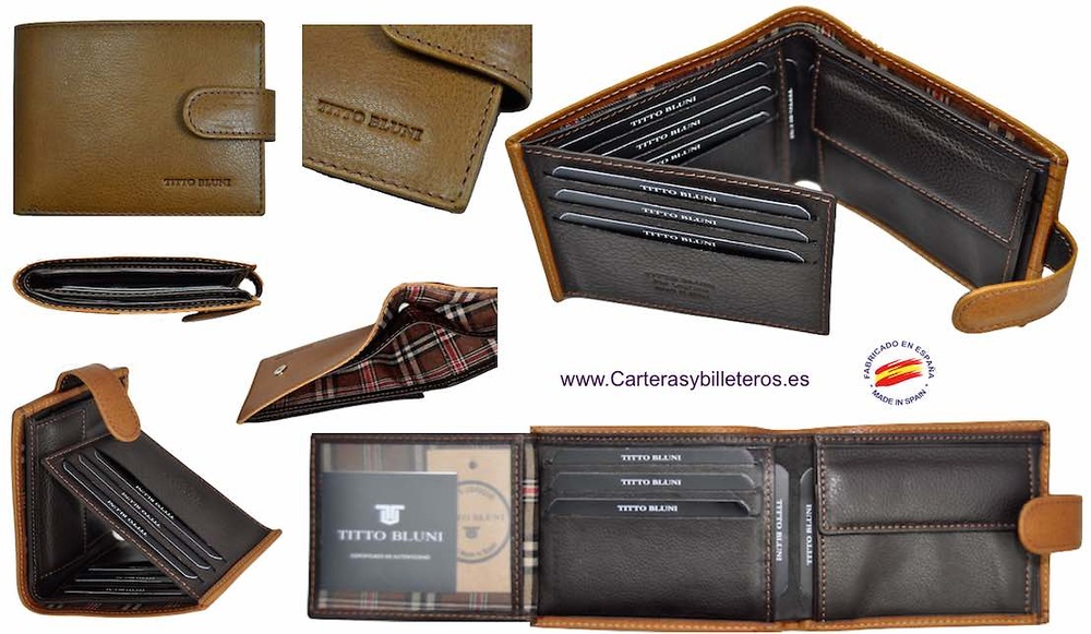 LEATHER AND LEATHER MAN WALLET MARK TITTO BLUNI 