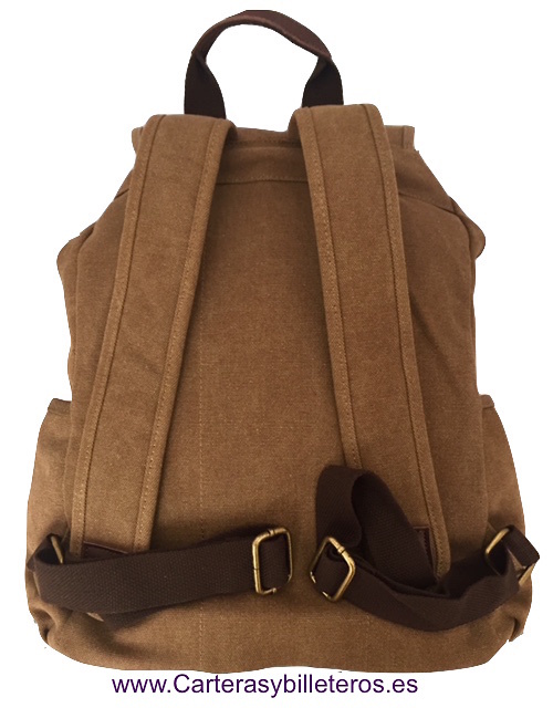 LEATHER BACKPACK AND EXTRA STRONG CANVAS WITH WING 