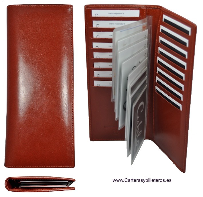 LEATHER CARD FOR UP TO 24 CARDS CAPACITY. 