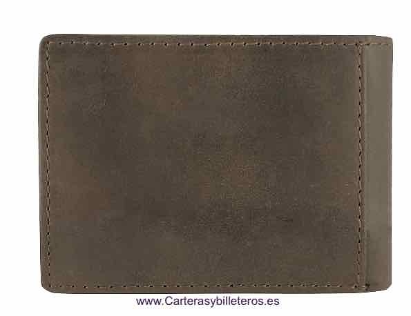 LEATHER CARD WALLET TWO TONE AND RFID 
